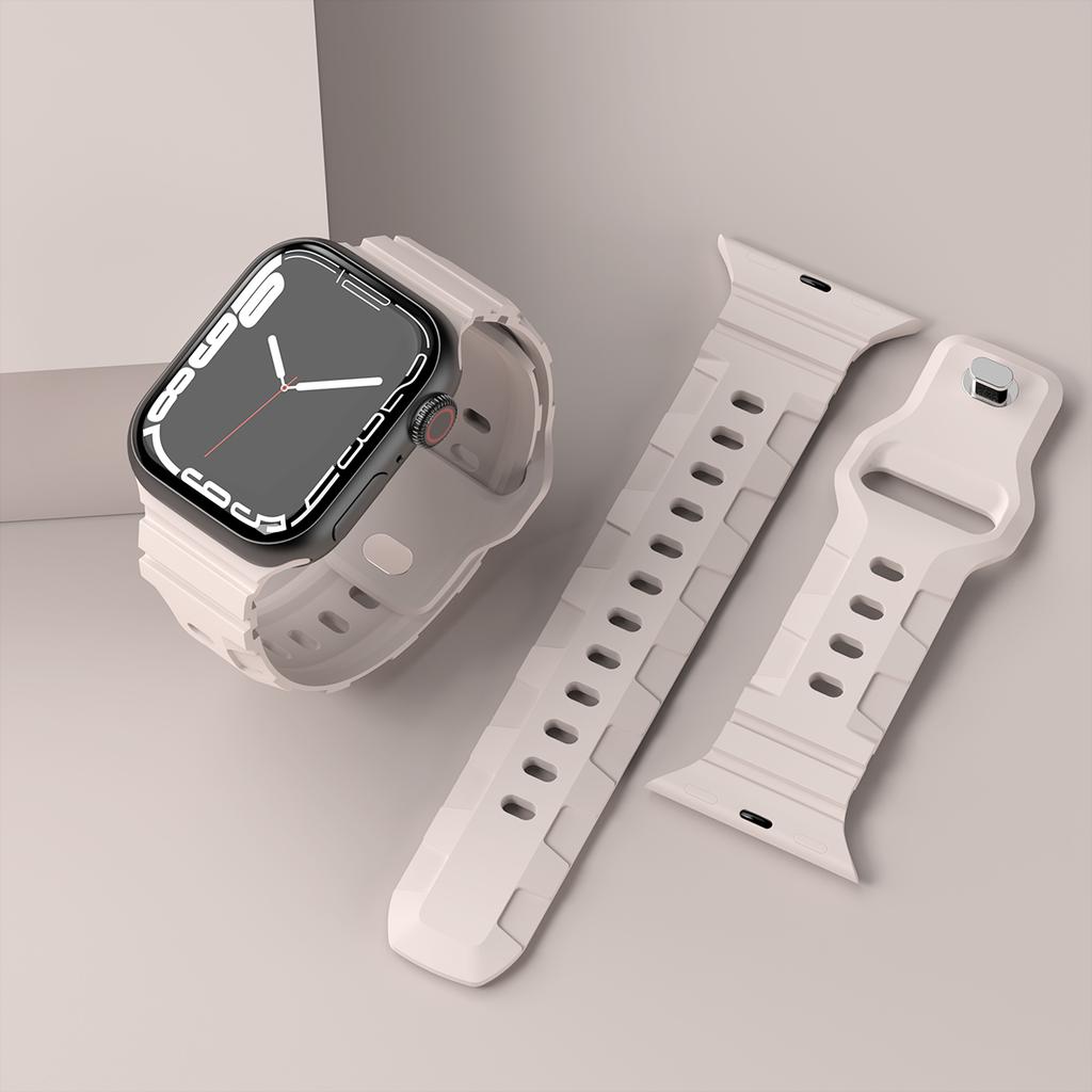 Силиконовый ремешок для Apple Watch, ремешок 49/45/41/40/44/38/42 мм, резиновый браслет для iWatch series 3 5 6 se 7 8 Ultra Band