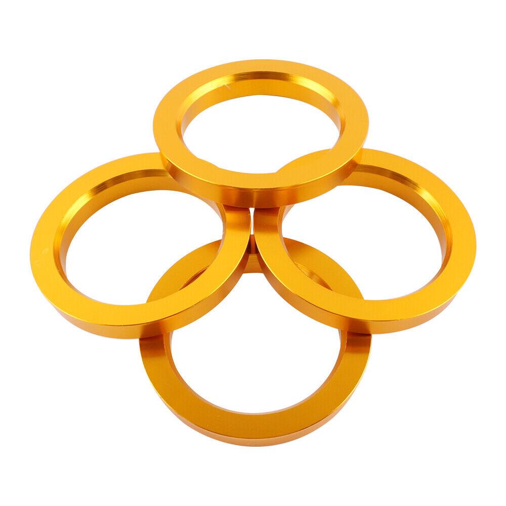 4PCS Aluminum Gold Flange Hub Centric Rings Hubrings Kit 73-56 73mm OD to 56mm ID Automobiles Wear Wheels Tires Parts