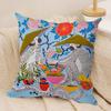 Art PPaige Gemmel Monkey Cushion Cover Silky Short Plush Invisible Zipper Dustproof Sofa Pillow Case for Home Decor