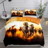 Horses In The Sunshine Duvet Cover Set Single Twin Double Queen King Cal King Size Bed Linen Set