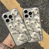 Jade Orchid Branch Pattern Phone Case Suitable for iPhone 17 16 15 14 13 12 11 Pro/Max/Plus Anti Drop and Anti Shock Back Cover