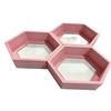 3PCS Small Hexagonal Suspended Storage Rack Nordic Style Hexagonal Floating Shelves  Living Room