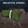 Waterproof Dog Hooded Raincoat Reflective Strip Pet Fluorescent Clothes  Golden Retriever