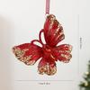Christmas Pendant Pet Plastic Christmas Tree Hanging Decoration Drop Ornament Gold Glitter Plastic Christmas Decoration Pendant