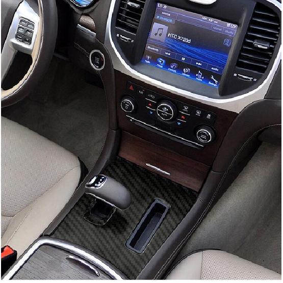 Carbon Fiber Gear Shift Box Cover Trim For Dodge Charger /Chrysler 300 2010-2014