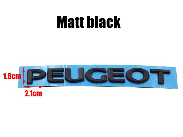 1pcs 3D Peugeot ABS Car Rear Letter logo sticker Rear Bumper tail door trunk sticker car rear Emblem sticker styling Accessories