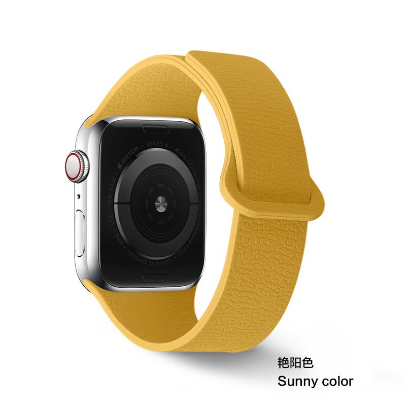 Магнитный силиконовый ремешок для Apple Watch 44мм 40мм 41мм 45мм 49мм ремешки Браслет iWatch Серия 11 10 SE 9 8 7 6 Ultra 3 2