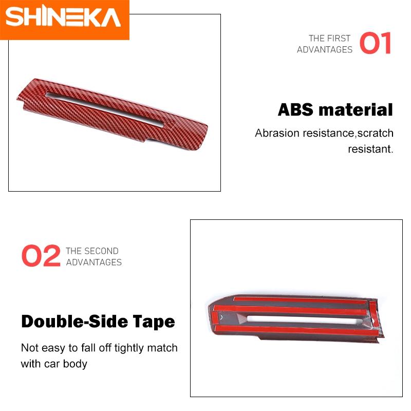 SHINEKA авто из углеродного волокна, внутренняя дверь, подлокотник, декоративная крышка, наклейки для Ford Mustang 2015 2016 2017 2018 автомобиля