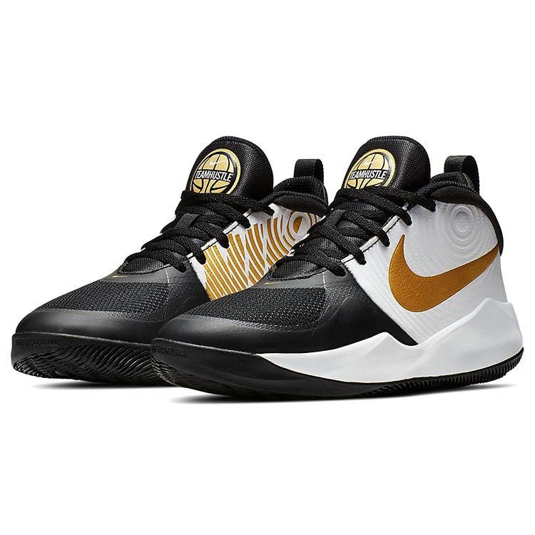 Nike Детские кроссовки Team Hustle D9 GS Black Metallic Gold AQ4224-004
