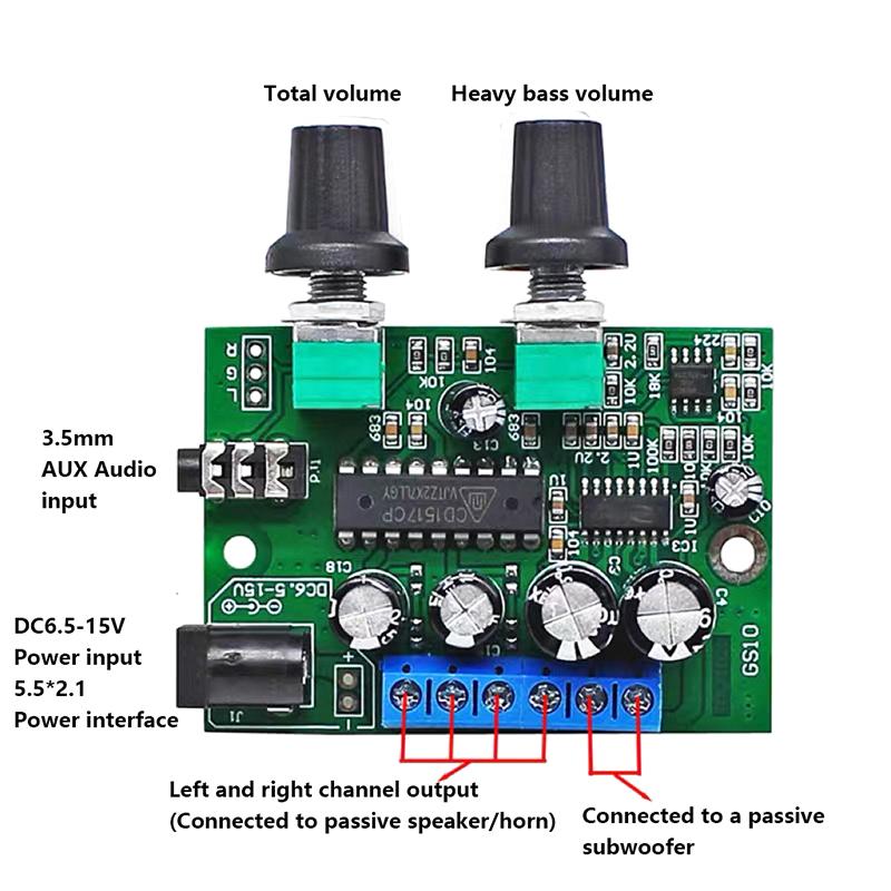 6 Вт + 6 Вт + 25 Вт Hifi класс D цифровой усилитель мощности модуль Tda1517P 2.1 Super Bass Mini Micro 3 Ch плата усилителя мощности