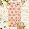 A Microfibre Beach Towel Featuring an Adorable Cartoon Crab Design, Perfect for Summer Enjoyment. It'S Fashionable, Absorbent