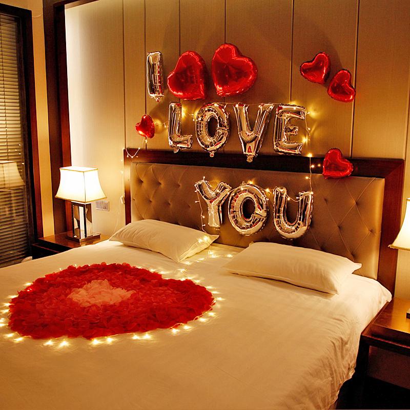 Романтическое украшение лепестками роз для Дня святого Валентина, предложений, дней рождения и вечеринок