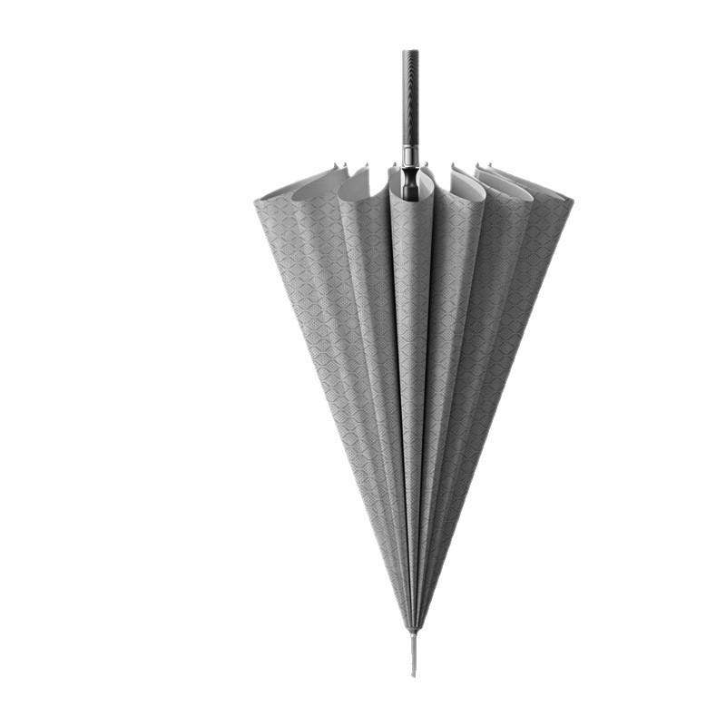 Automatic umbrella carbon fiber umbrella handle advanced sense men's oversized reinforced double business long-handled umbrella with logo