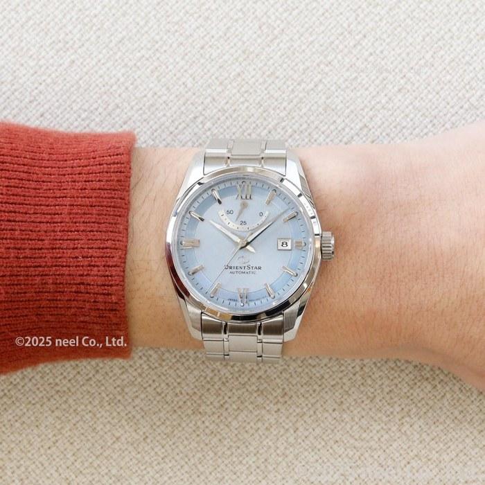 [Orient Star] Современные мужские автоматические часы с датой RK-AU0109L Ледяно-голубые