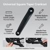 Crankset Universal Folding Bike Parts for Adult Cyclists 170mm Square Taper Alloy Crank Arm Mountain Bike Accessories Durable