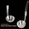 Outdoor Tool Travel Kitchen Tool Outdoor Tableware Folding Spoon Foldable Spoon Colander Soup Ladle