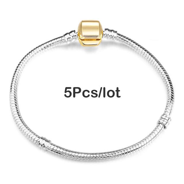 5pcs /Lot Sale Popular Charm Bracelets Diy Elegant Leather Chain Charms Bracelets Bangles For Women Jewelry Gift