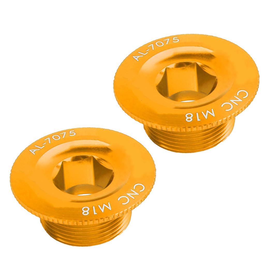 2pcs M18 Bicycle Crank Cover Screw Cap Dustproof Waterproof Aluminum Alloy Parts for Prowheel