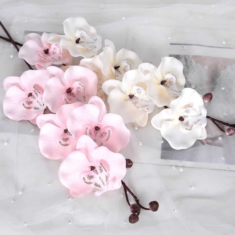 Multicolour Phalaenopsis Simulation Flower Bouquet  For Home And Decor Event