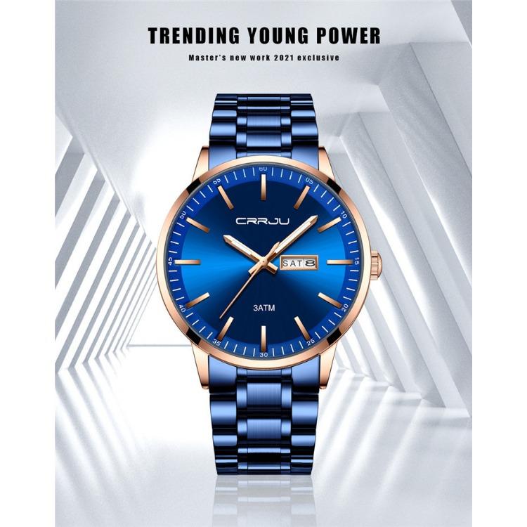 CRRJU-2193 Men's Watch Casual Business Fashion Personality Watch Men's Watch Student Watch Simple Calendar
