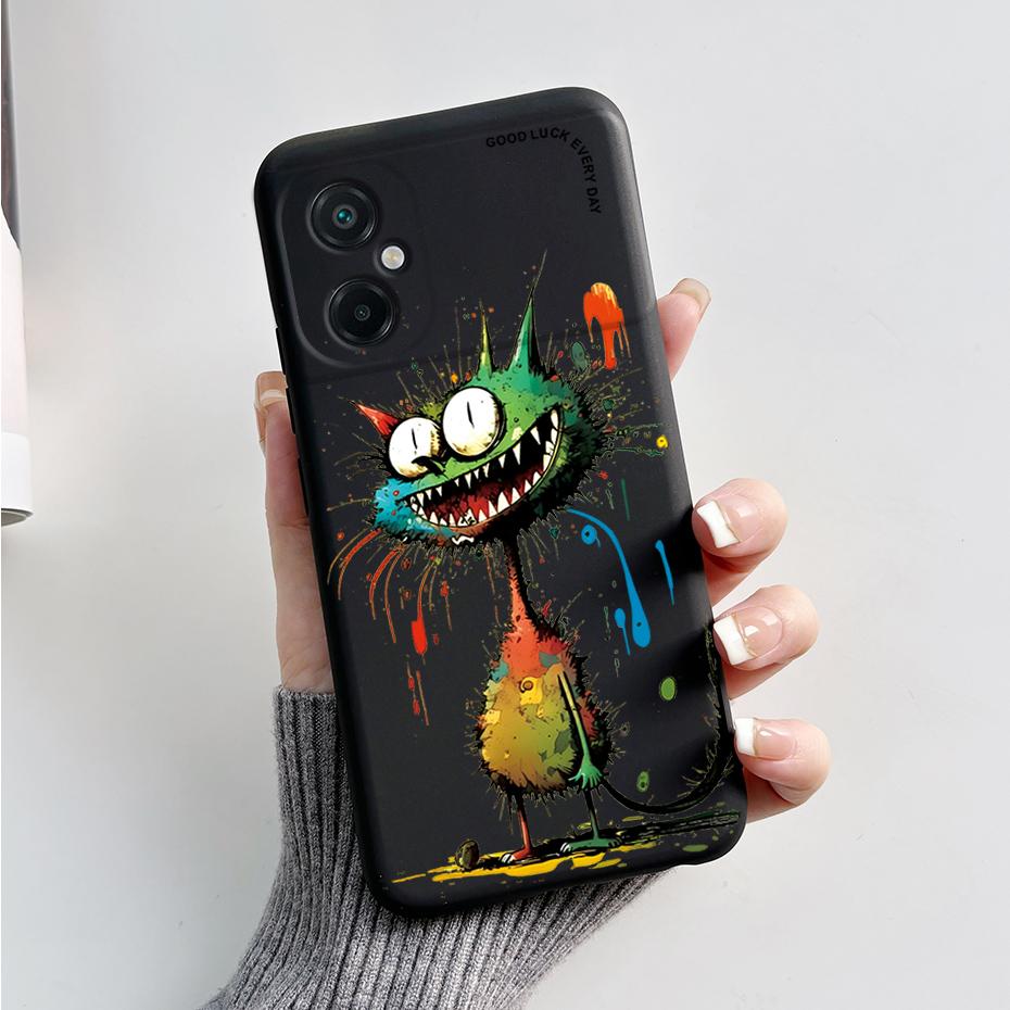 For Xiaomi Poco M5 M5S Phone Case Cute Panda Painted Full Protection Liquid Silicone Bumper For Poco M5 M 5 S Back Cover Shell