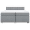 Maison Exclusive - Sommier à lattes de lit avec matelas Gris clair 200x200cm Tissu