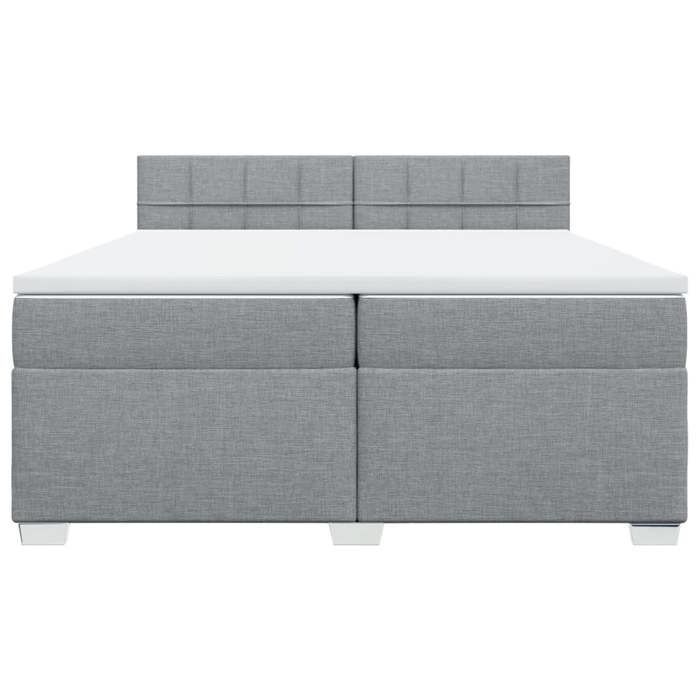 Maison Exclusive - Sommier à lattes de lit avec matelas Gris clair 200x200cm Tissu