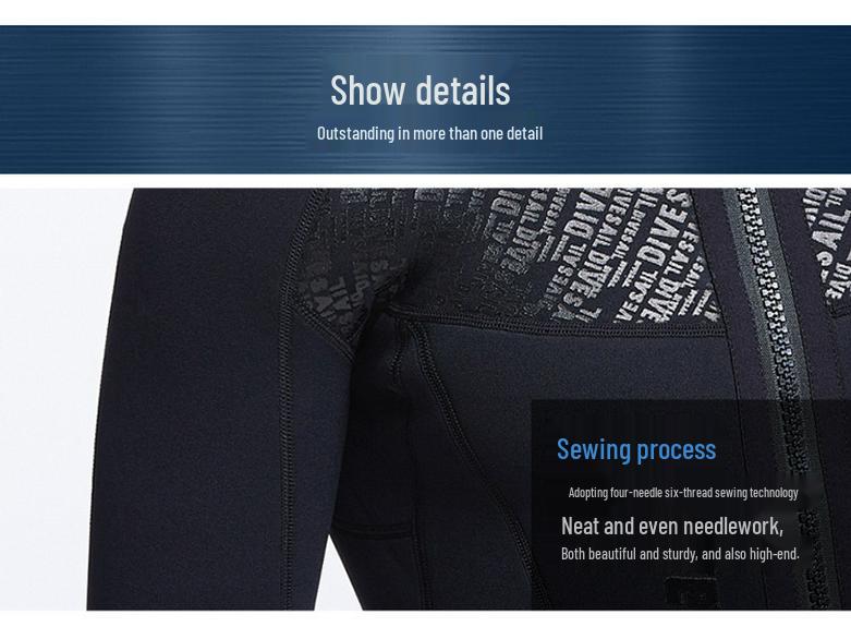 Мужской неопреновый гидрокостюм для дайвинга с длинным рукавом 3 мм, защищающий от холода, с передней молнией