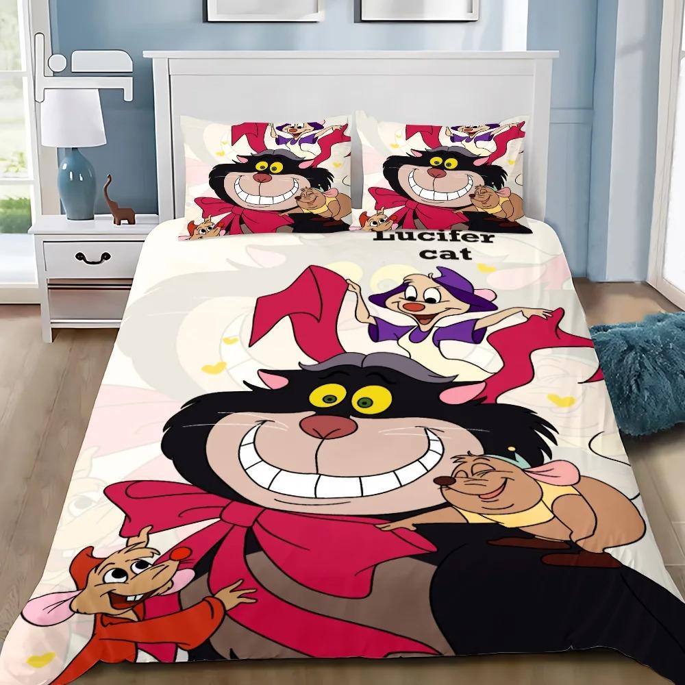 Cartoon Lucifer Cat Duvet Cover 2/3-piece Bed Linen With Pillow Cut Suitable For Children And Adults 3D Bedding Gift