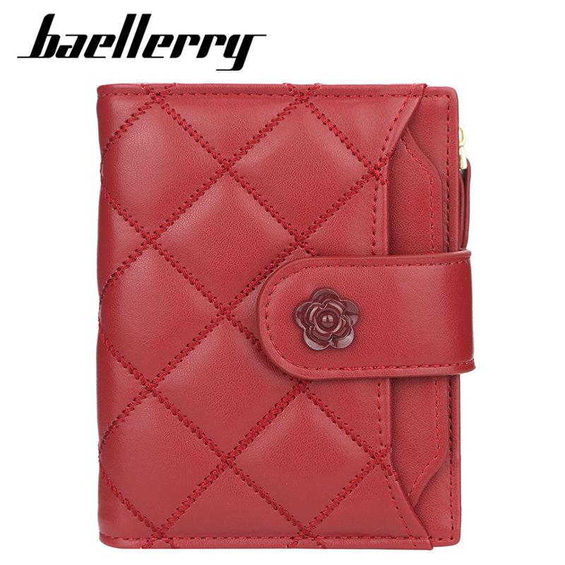 Baellerry Women Fashion Short Wallets PU Leather Coin Purse Zipper Purses Card Holder Wallet