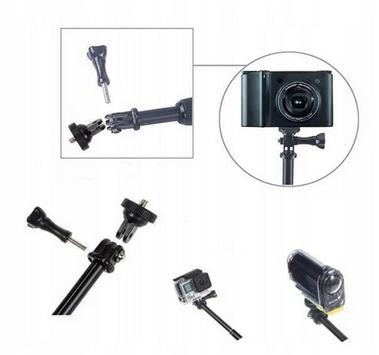 Solidny Długi Monopod Uchwyt Stick Kijek Do Gopro 12 11 Osmo Eken Telefon