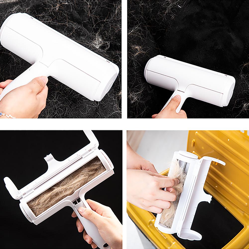 Pet Hair Roller Remover Lint Brush 2 Way Dog Cat Comb Tool Convenient Cleaning Fur Brush For Home Furniture Sofa Clothes Carpet Bed Cleaning
