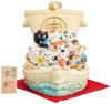 Ale-net Seven Lucky Cats Treasure Ship Cream-Colored Lucky Charm Good Luck Maneki-neko Ceramic Seto Ware