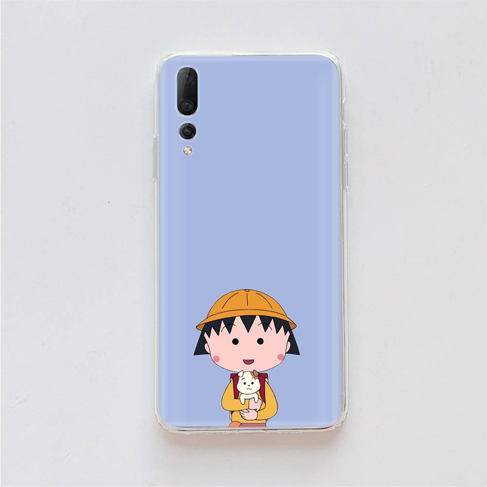 Чехол Chibi Maruko TPU для iPhone XR 7 8 14 15 11 12 13 X XS Pro Max Xiaomi Redmi 13C Note 9 Samsung A22 S23 S24 Ultra Plus VIVO