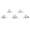 5pcs L Track Double Lug Threaded Stud Nut Fitting M10x20mm for Truck Bed Trailer   Control Pickup RV ATV