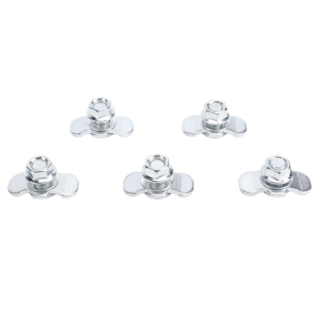5pcs L Track Double Lug Threaded Stud Nut Fitting M10x20mm for Truck Bed Trailer Control Pickup RV ATV