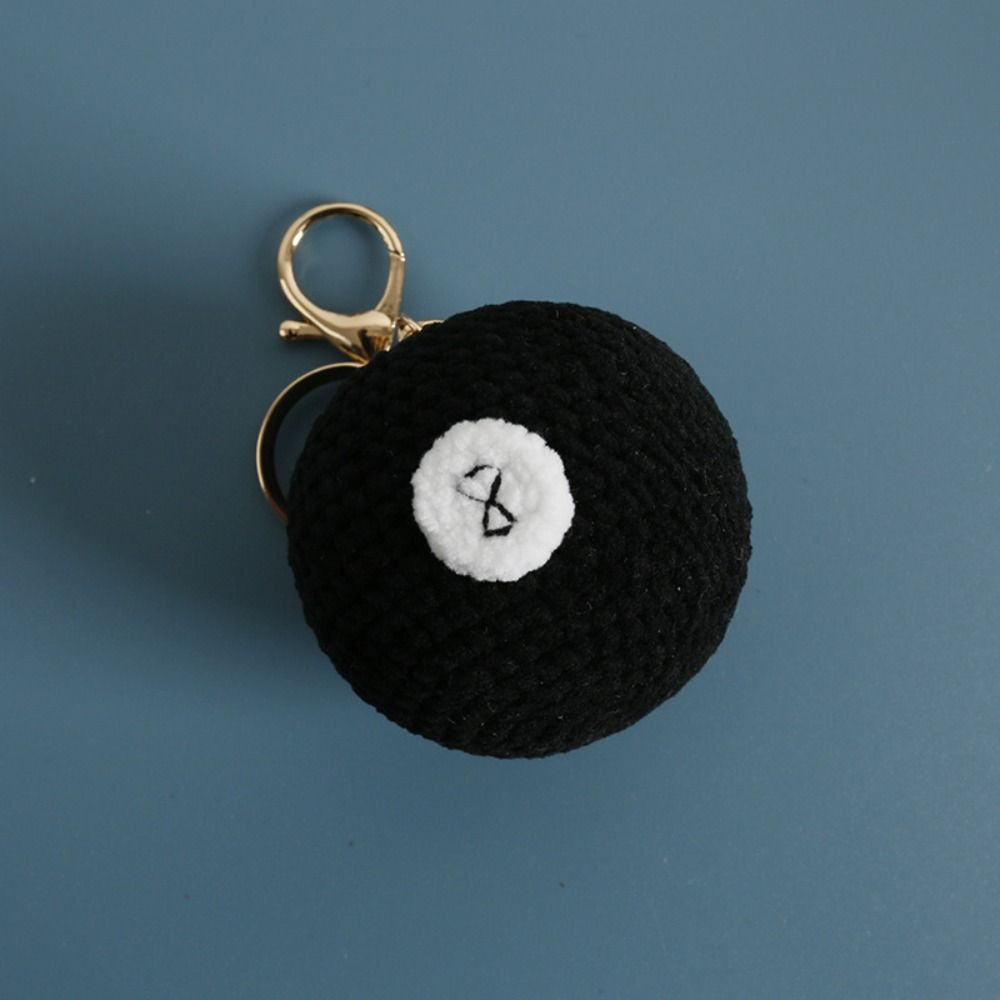 Billiards Rugby Knitting Basketball Keychain Handmaking Sport Ball Pendant Backpack