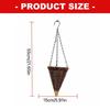Conical Plastic Hanging Basket Planter with Stable for Beautiful Outdoor Display in Gardens Resistant to Weather and Easy to Clean