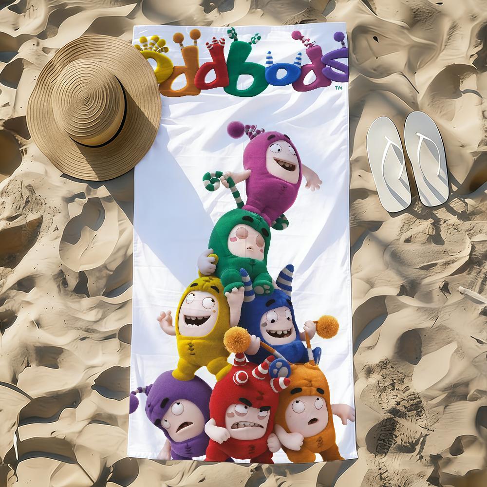 Милое Полотенце Пляжное Полотенце Большого Размера Быстросохнущее O-Oddbods-S Полотенце Мультяшное Забавное Впитывающее Мягкое Купание Пляжные Полотенца для Мужчин Женщин