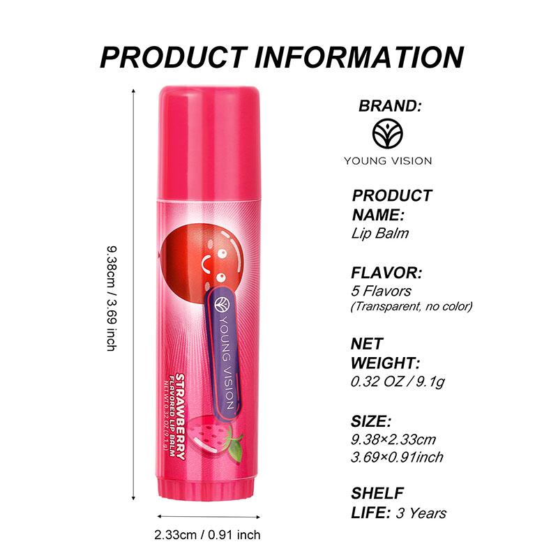 Portable 5-color Fruit-flavored Lip Balm Moisturizing and Moisturizing Anti-drying and Cracking Lip Balm