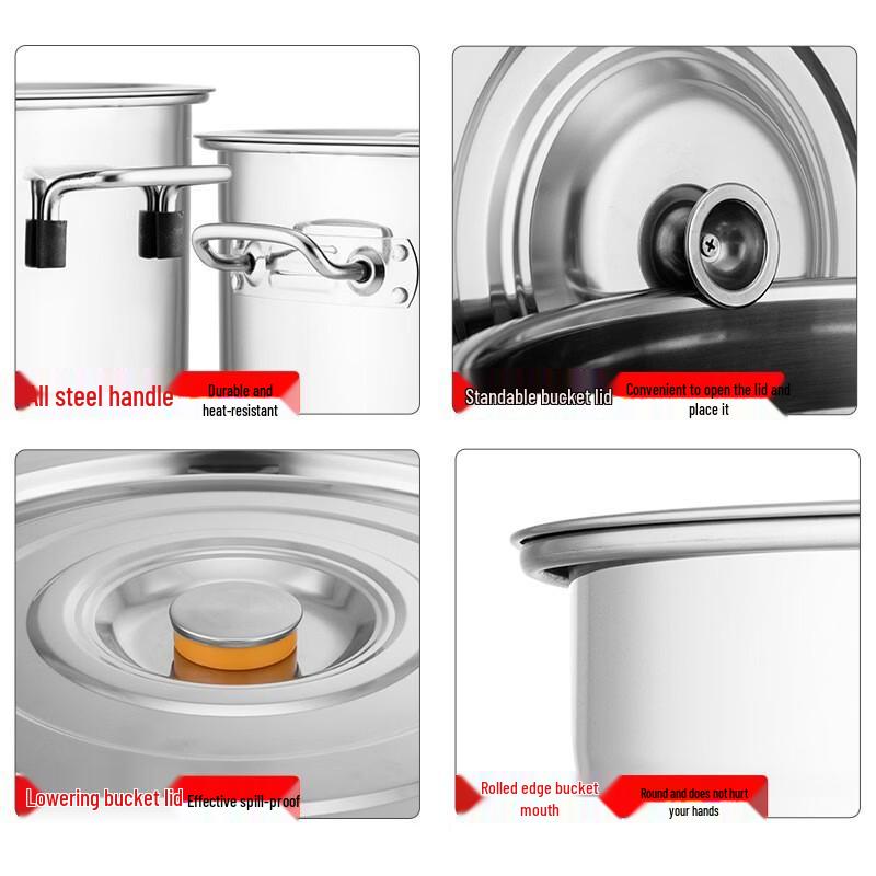 Extra Thick Stainless Steel Soup Pot with Lid