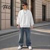 Breathable Workout Apparel Men Long Sleeve Sweatshirt, Loose Fit Pullover Shirt, Solid Outdoor Travel Clothing Color Crew Neck Sweatshirt for