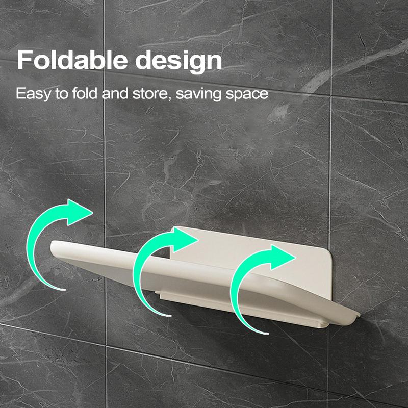Складная настенная стойка для хранения вещей в ванной комнате, держатель для телефона, пульт дистанционного управления, вешалка для полотенец и одежды