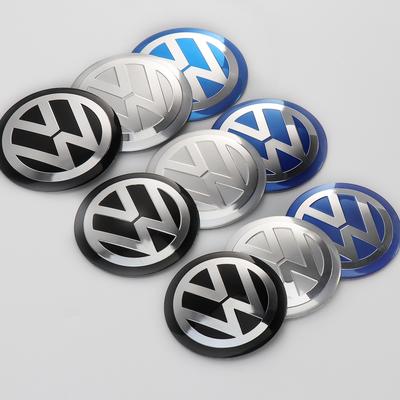 Для Volkswagen VW GTI R Golf 6 7 Polo Tiguan Passat Jetta Lavida CC Bora 4 шт. 70-120 мм Алюминиевая наклейка на центральный колпачок колеса автомобиля