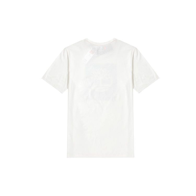 Timberland Футболка с круглым вырезом и буквенным принтом, американская винтажная, мужские топы, белая A62QN-CM9