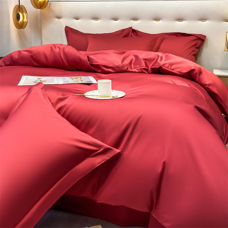 High-end Class A Maternal and Infant Grade Xinjiang Long-staple Cotton 4pcs Set, Pure Cotton Bed Sheet, Cotton Quilt Cover, Bed Hat 3pcs Set