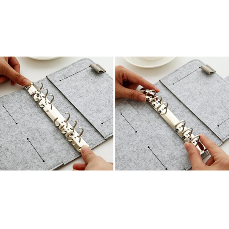 A5/A6 фетровый блокнот с отрывными листами, чехол для дневника, 6 отверстий, сменная обложка, переплет без внутренних страниц