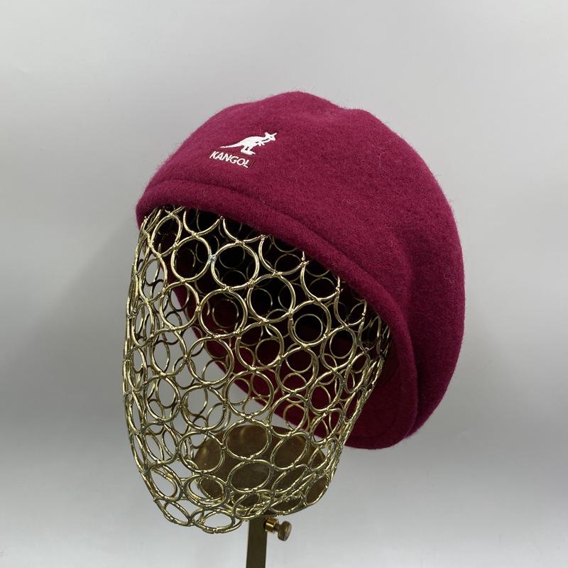 7 цветов Кепка вперед Имитация шерсти Берет-кенгуру Вышитый берет