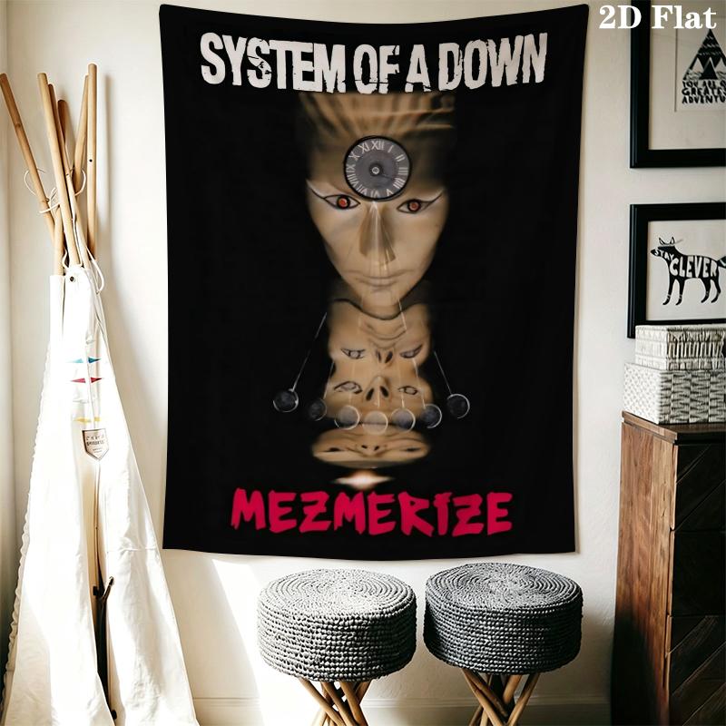 system of a down Wall Tapestry Aesthetic Wall Hanging Printed Fabric Blanket Decorative Tapestries for Bedroom Living Room Home Decor