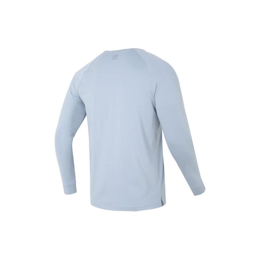 Under Armour Solid Color Crew Neck Long Sleeve T-Shirt Men Tops Blue 1378989-465